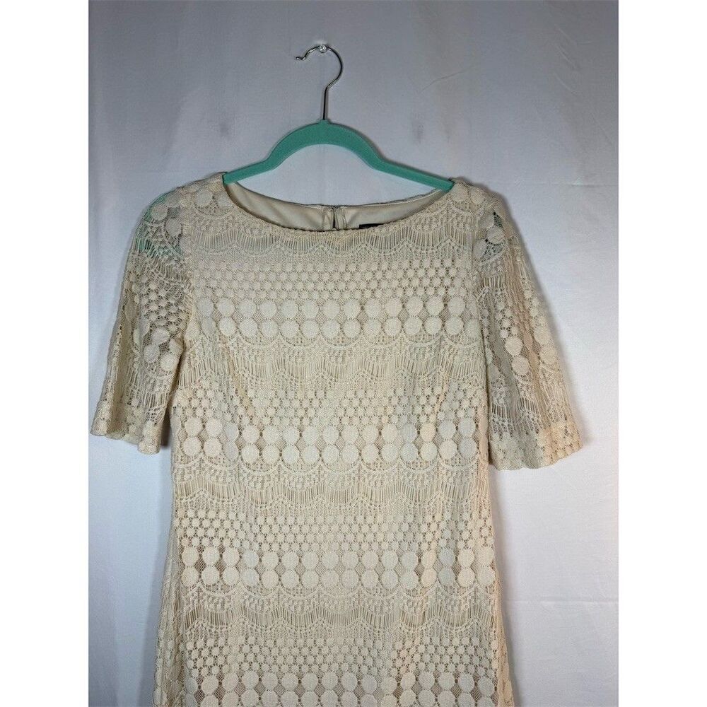 Jessica Howard Dress Womens Size 6 Ivory Lace Shift Sheath Knee Length - Picture 2 of 13